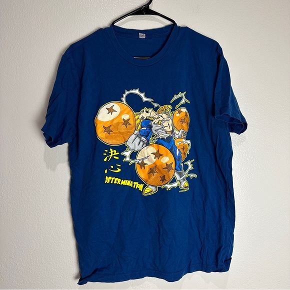 Dragonball Vegeta Determination Shirt Size Large - Picture 1 of 8
